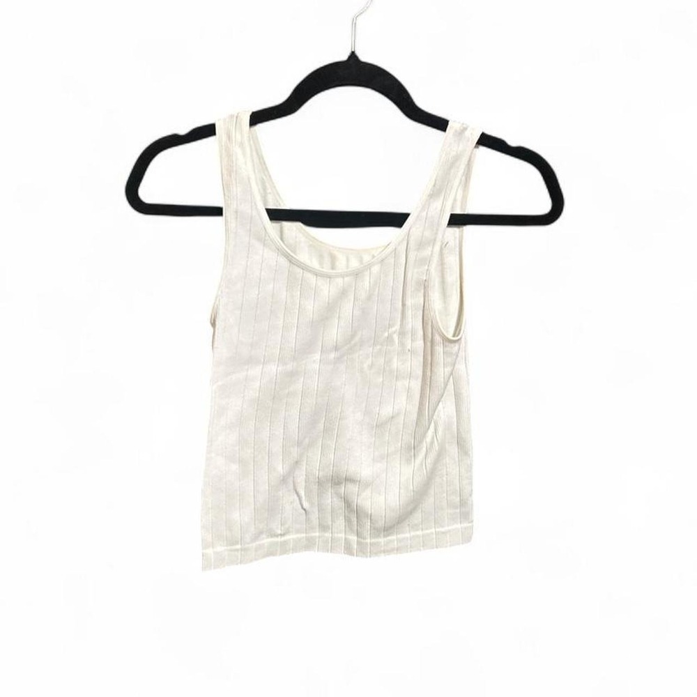 Roselyn Sanchez - wide-strap, scoop-neck seamless tank - White - XS